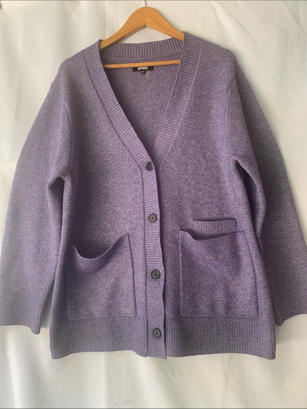 Apparis Purple Button Front Cardigan Like New